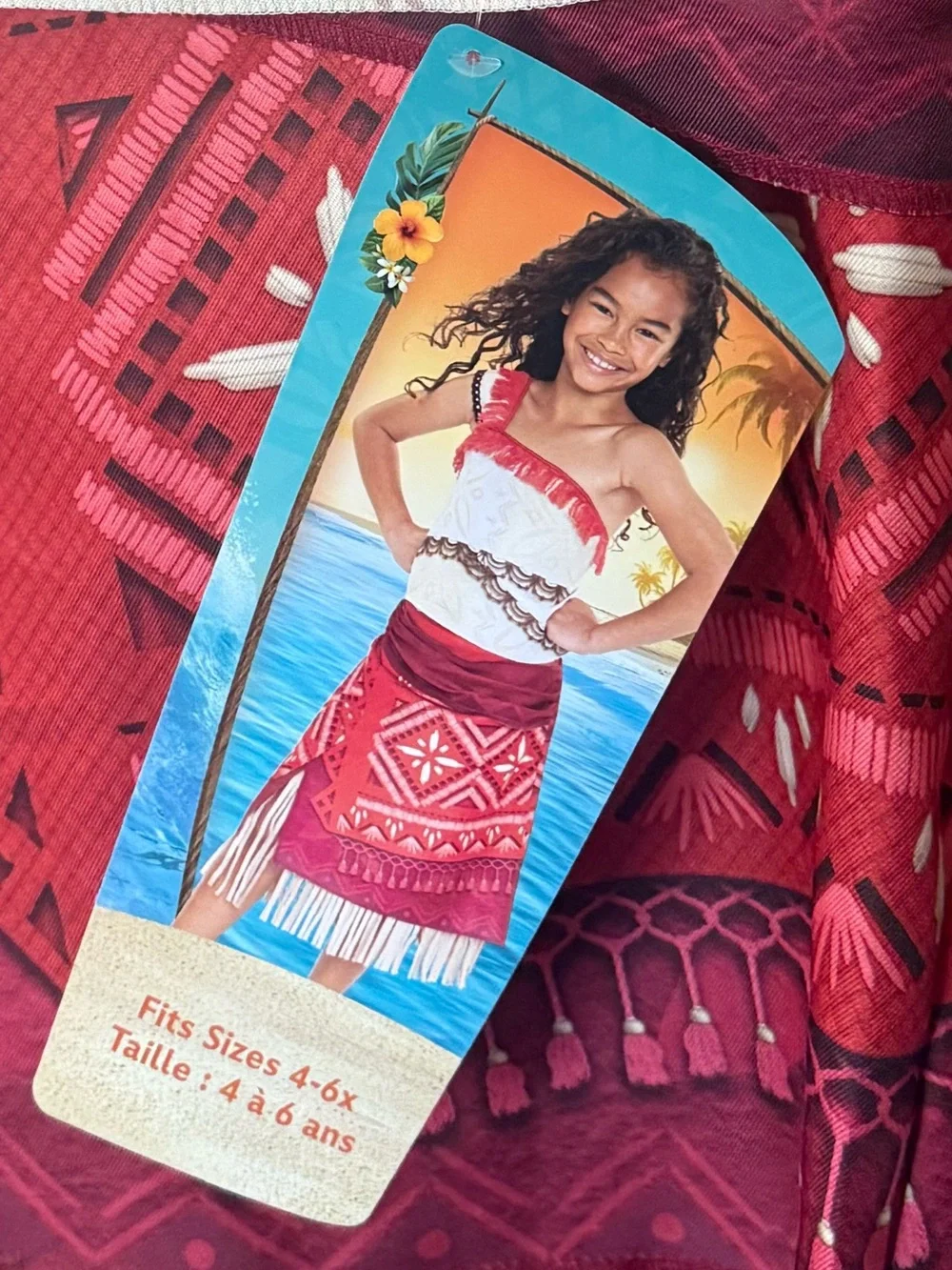 Disney Moana 2 Girls Red and White Adventure Costume
